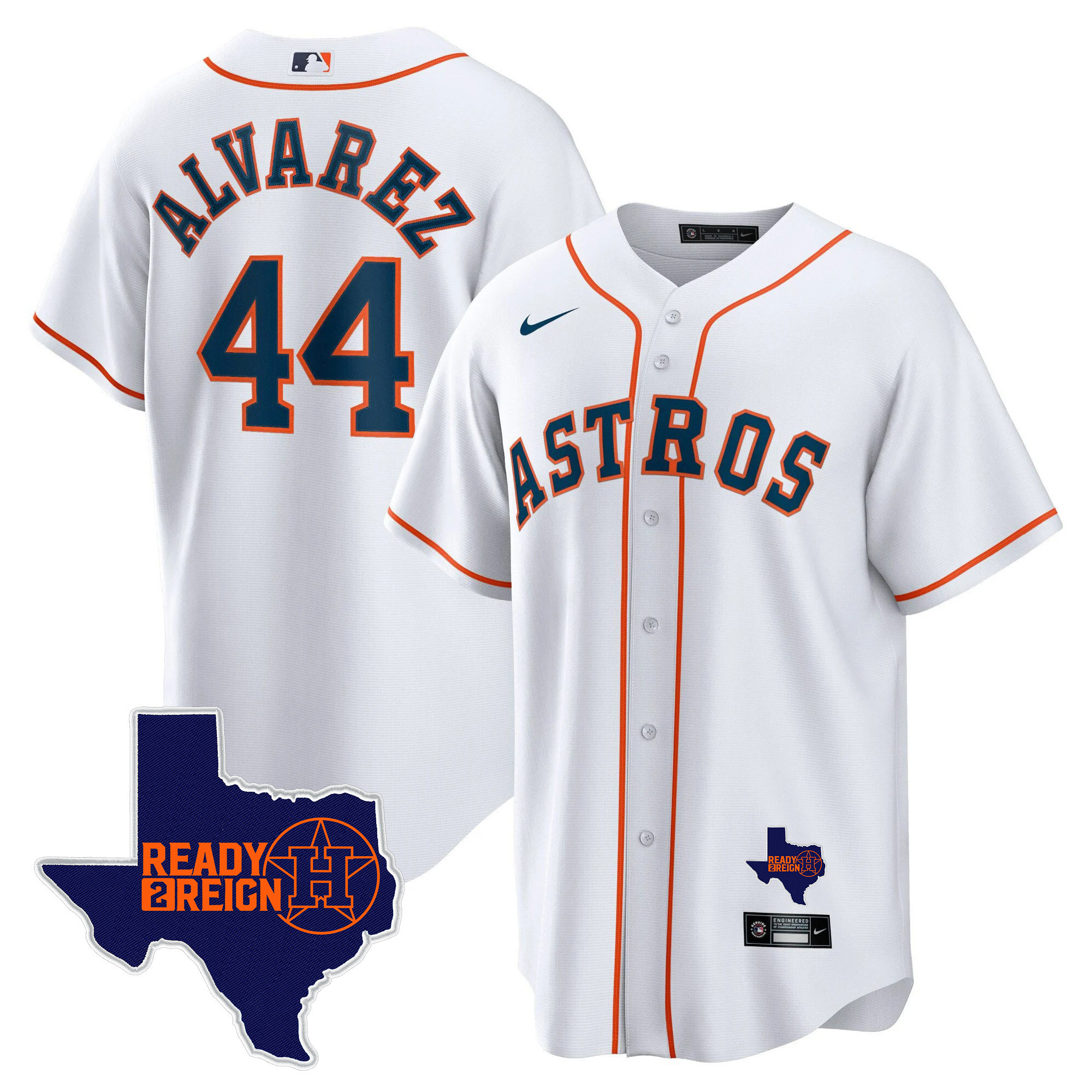 Yordan Álvarez Men's Houston Astros 2024 Ready 2 Reign Cool Base Home Jersey - All Stitched