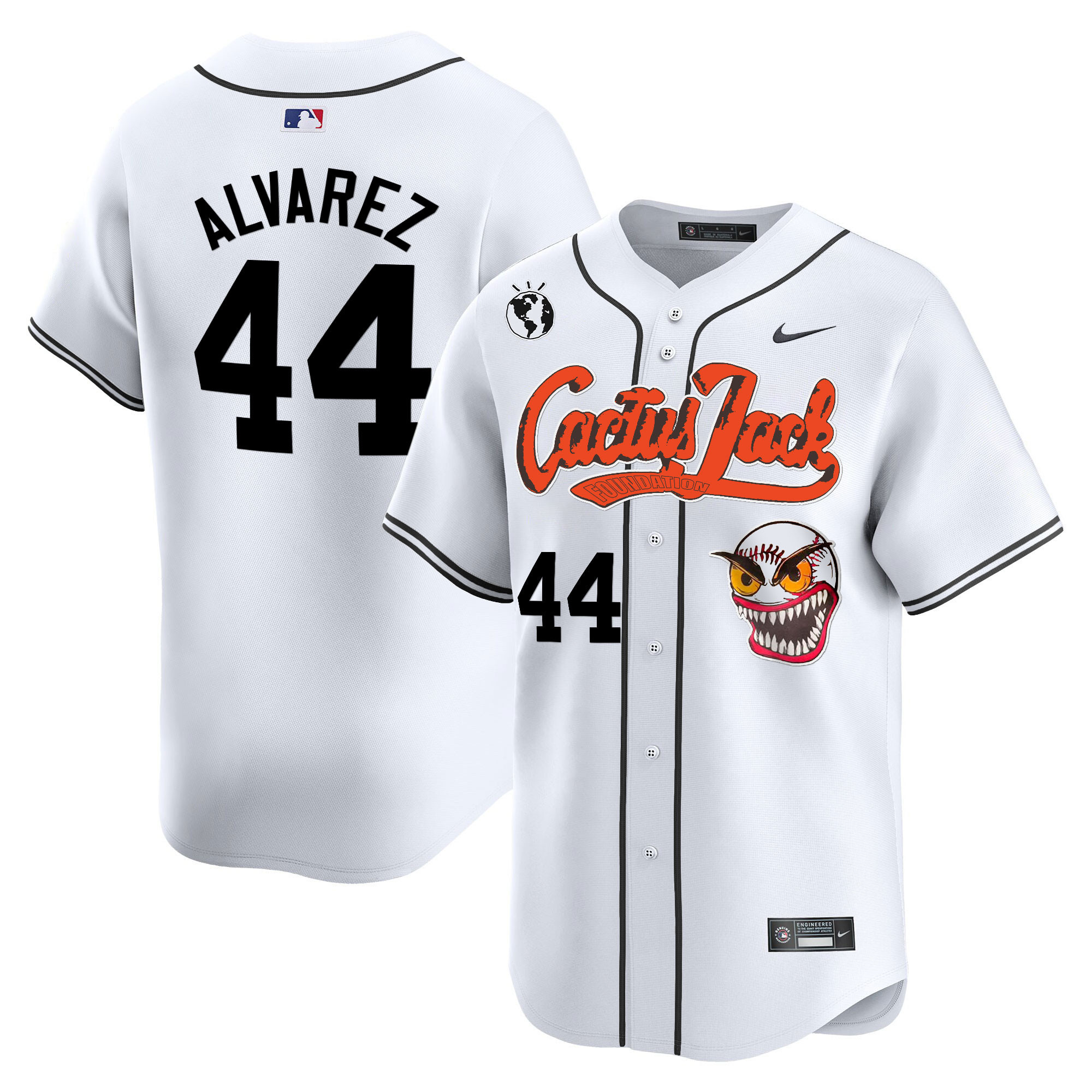 Yordan Álvarez Men's Houston Astros Cactus Jack Vapor Premier Limited White Jersey - All Stitched
