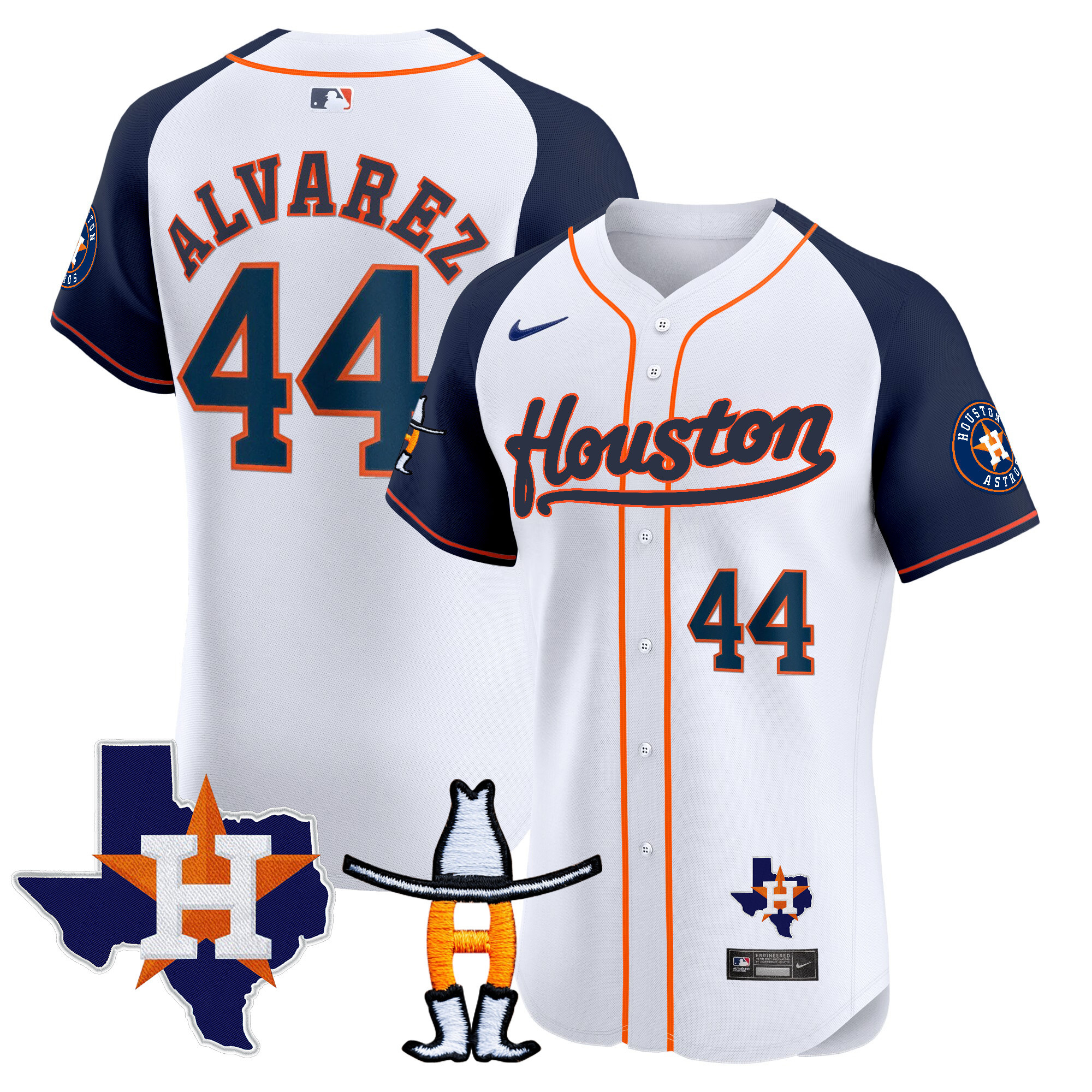 Yordan Álvarez Men's Houston Astros Houston Rodeo Patch Vapor Premier Elite Alternate Jersey - All Stitched