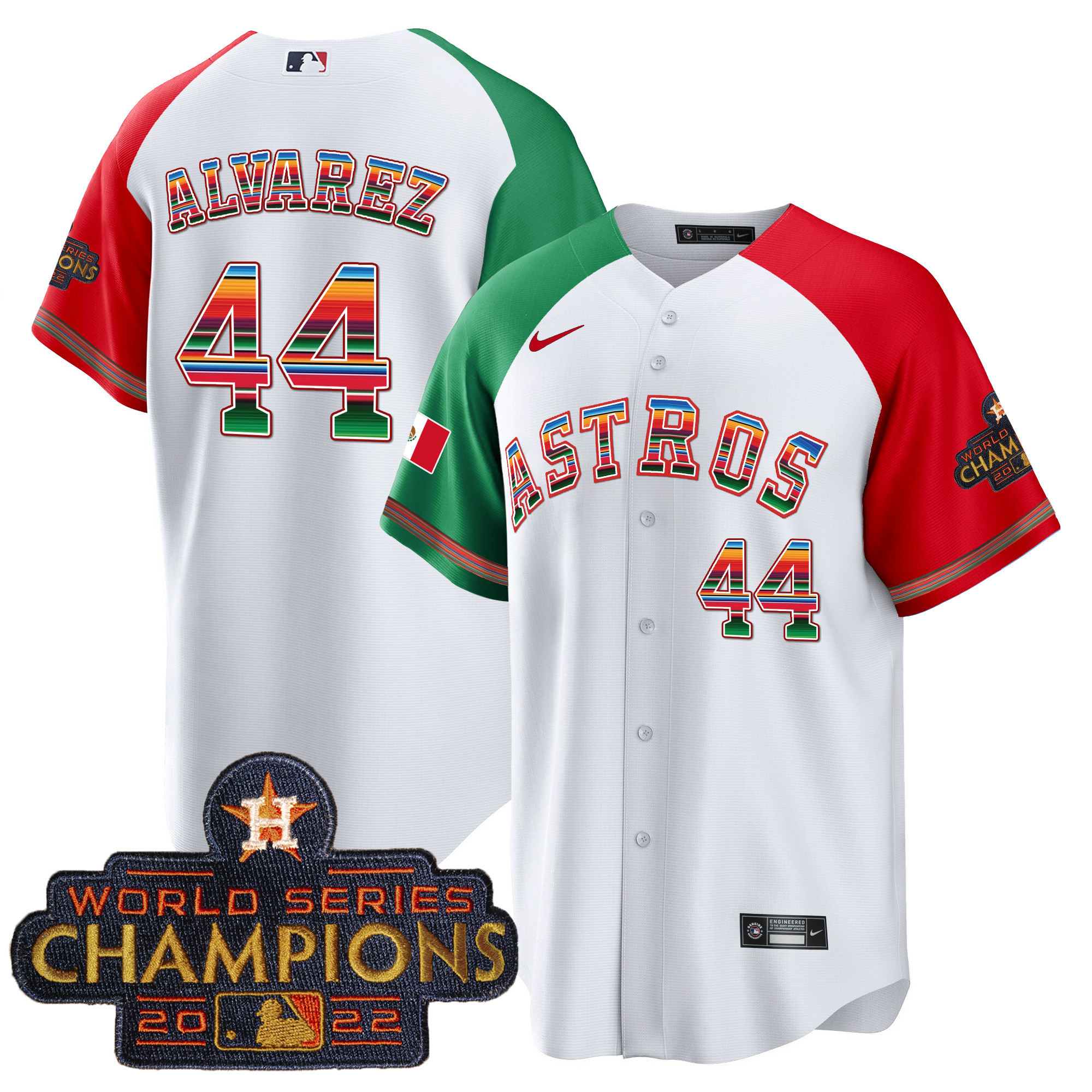 Yordan Álvarez Men's Houston Astros Mexico Hispanic Heritage Alternate Jersey - All Stitched