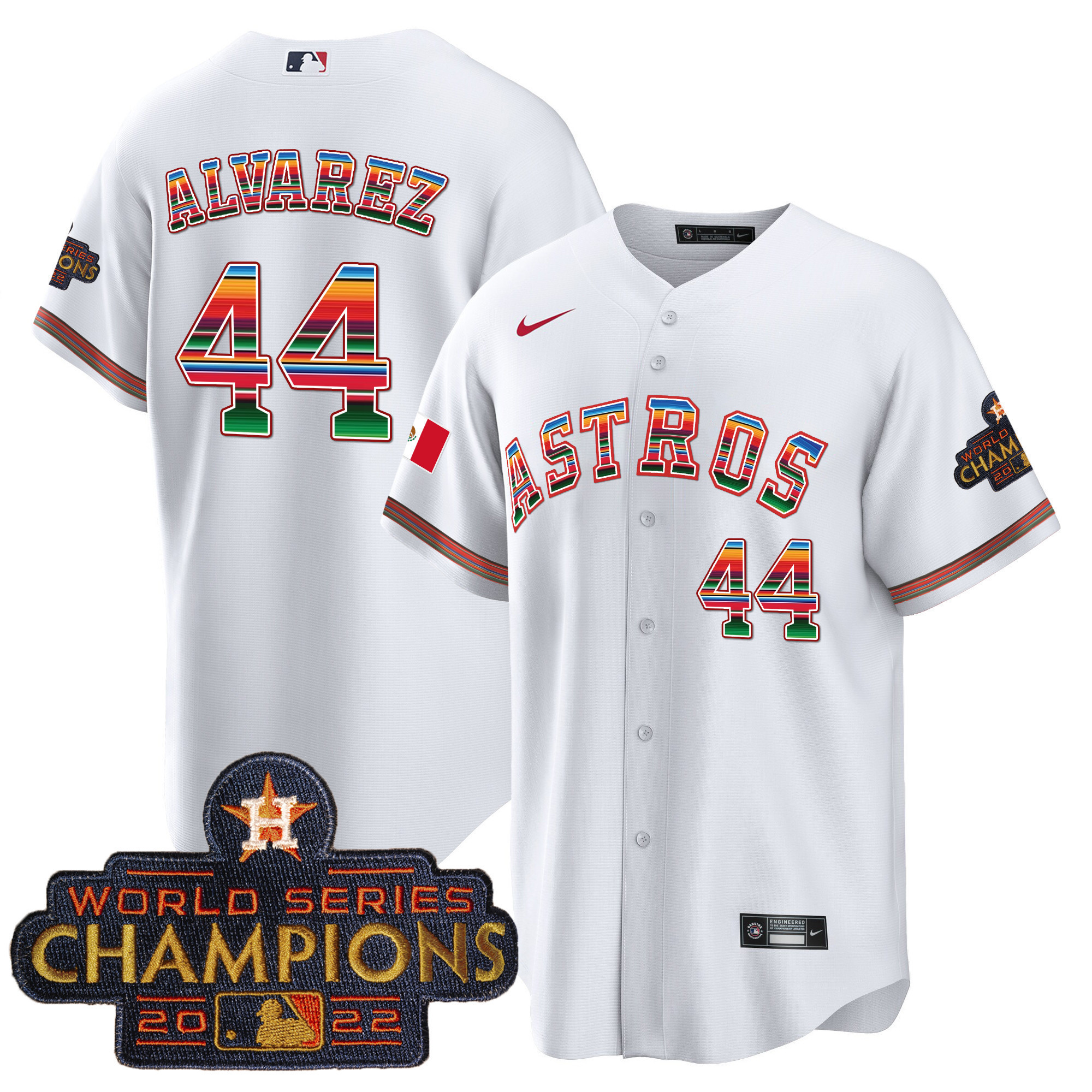 Yordan Álvarez Men's Houston Astros Mexico Hispanic Heritage White Jersey - All Stitched