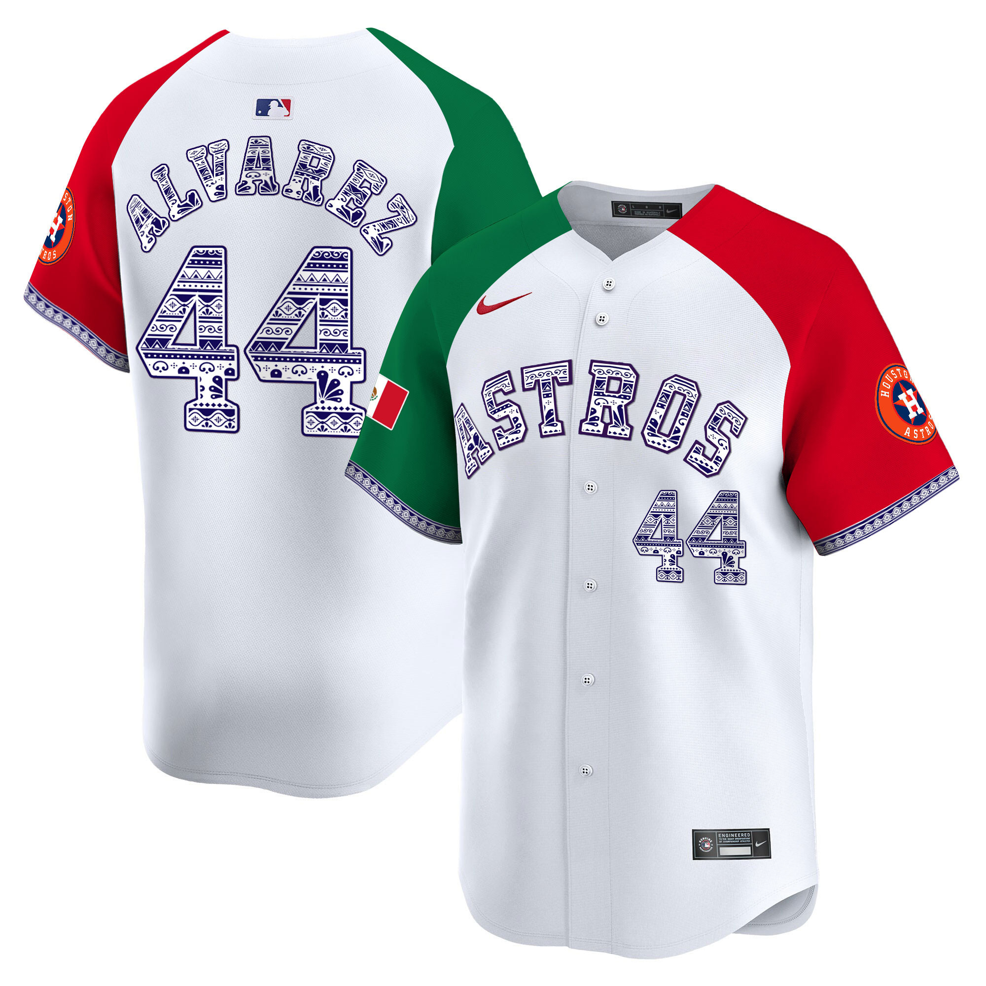 Yordan Álvarez Men's Houston Astros Mexico Vapor Premier Limited V2 Alternate Jersey - All Stitched