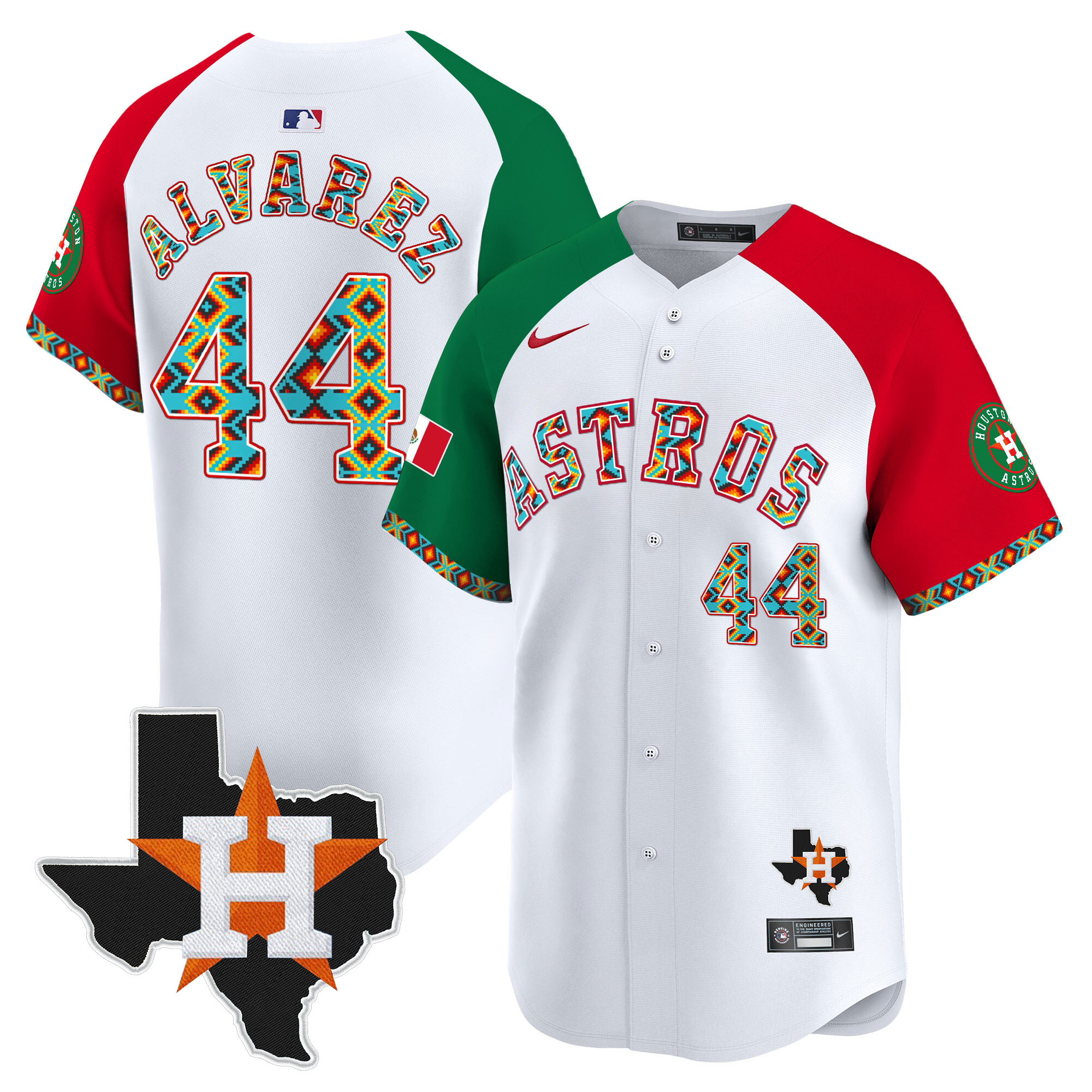 Yordan Álvarez Men's Houston Astros Mexico Vapor Premier Limited V3 Alternate Jersey - All Stitched