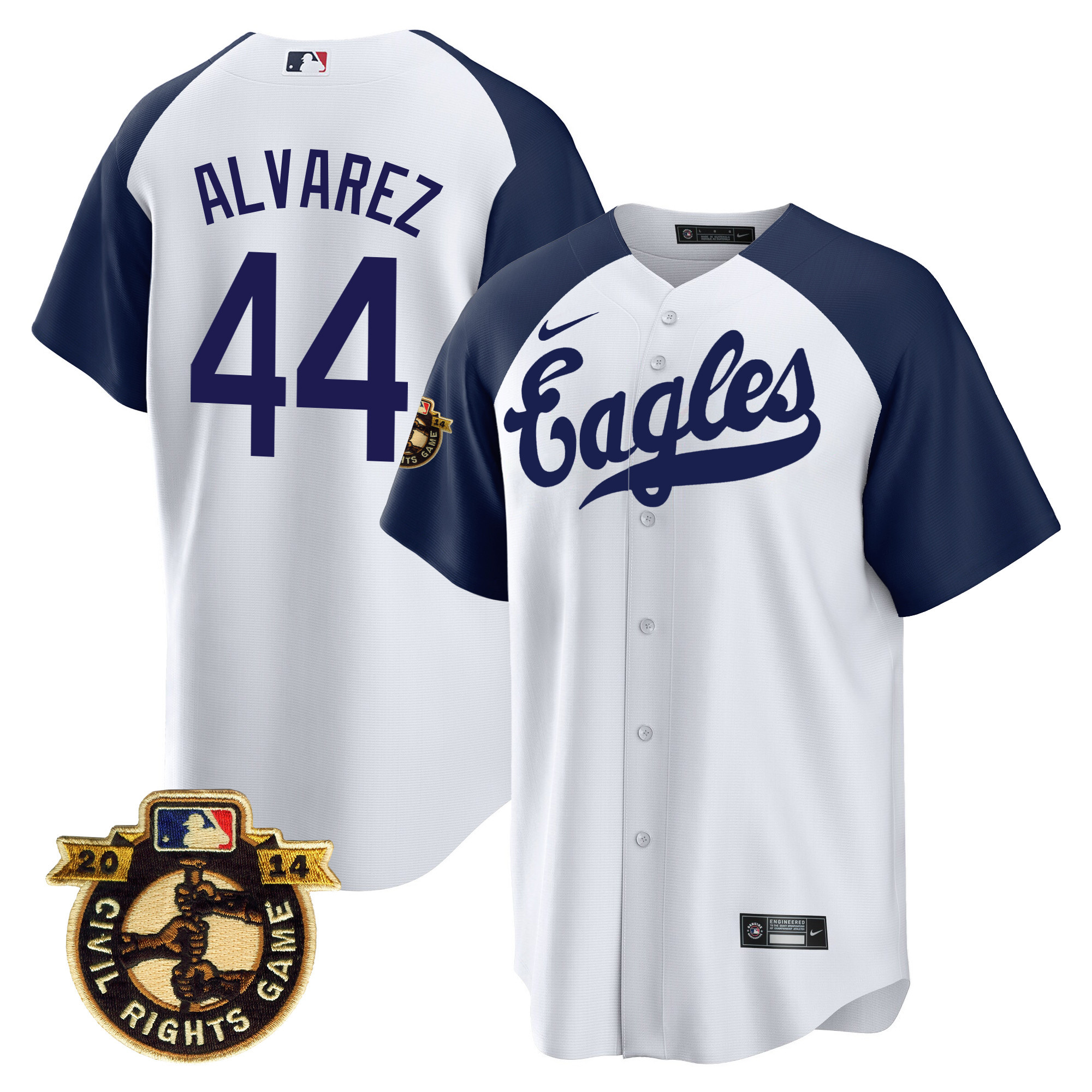 Yordan Álvarez Men's Houston Astros Throwback 1950 Houston Eagles Alternate Jersey - All Stitched