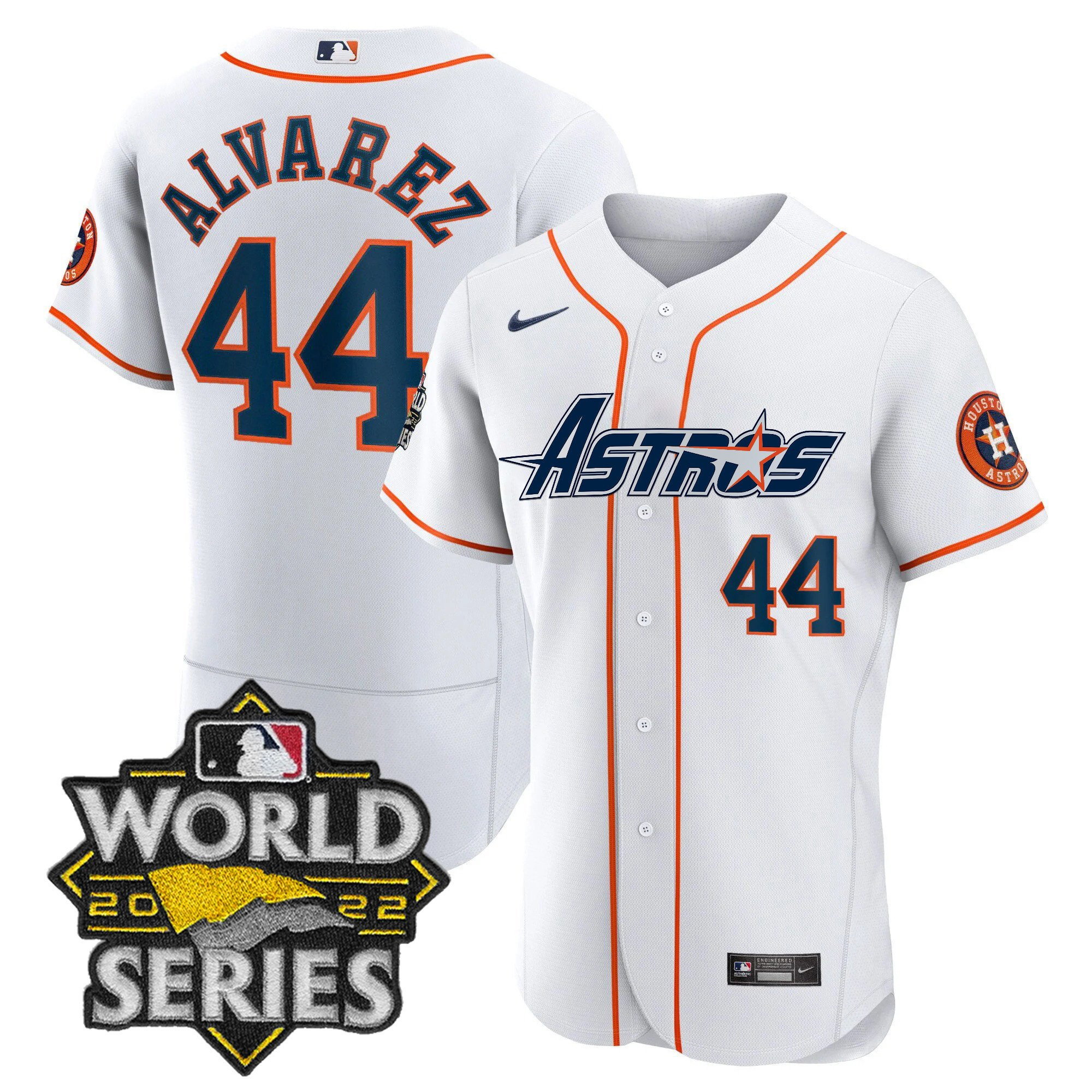 Yordan Álvarez Men's Houston Astros World Series & Throwback Patch Gold Flex Home Jersey - All Stitched