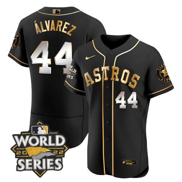 Yordan Álvarez Women's Houston Astros 2022 World Series Player Flex Black Jersey - All Stitched