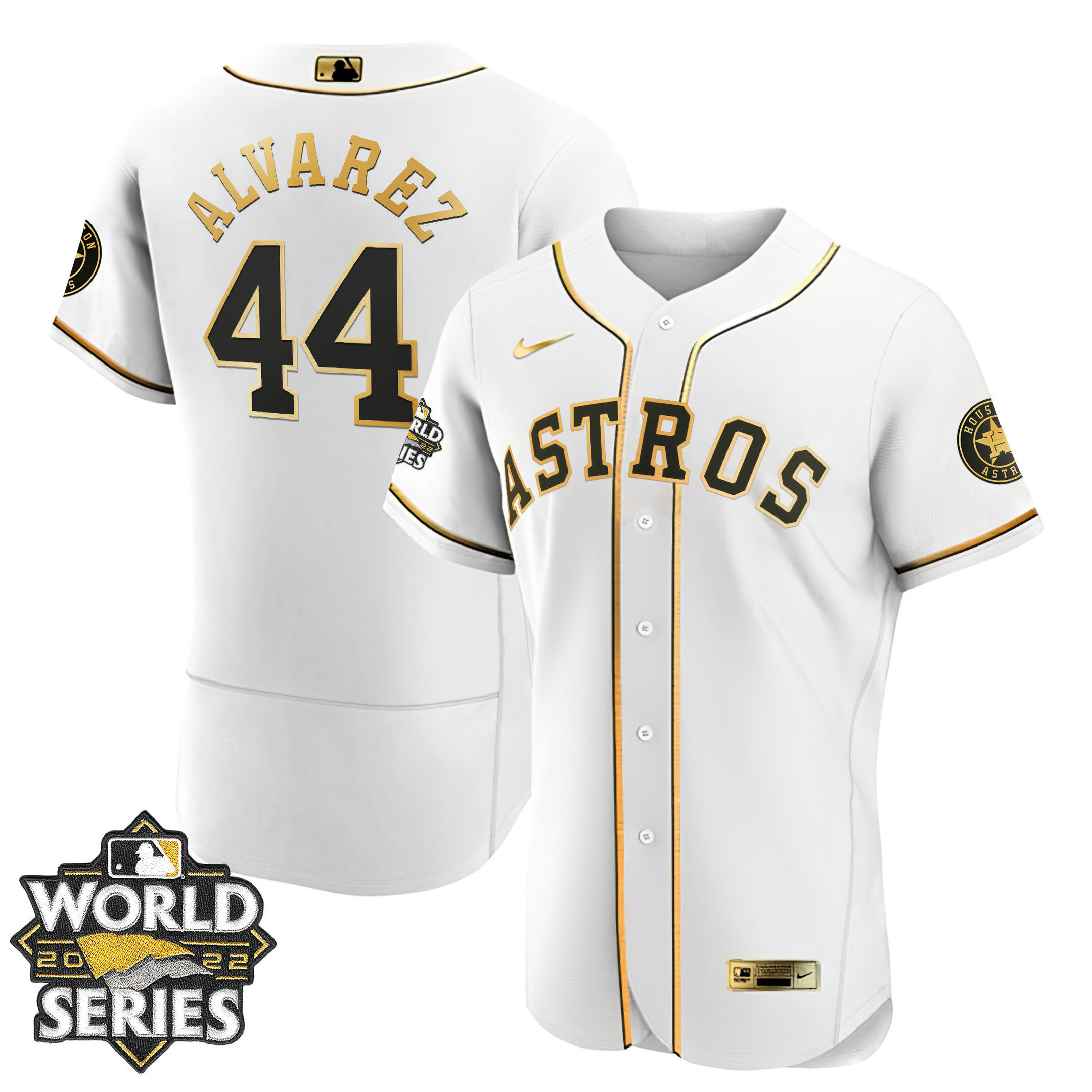 Yordan Álvarez Women's Houston Astros 2022 World Series Player Flex White Jersey - All Stitched