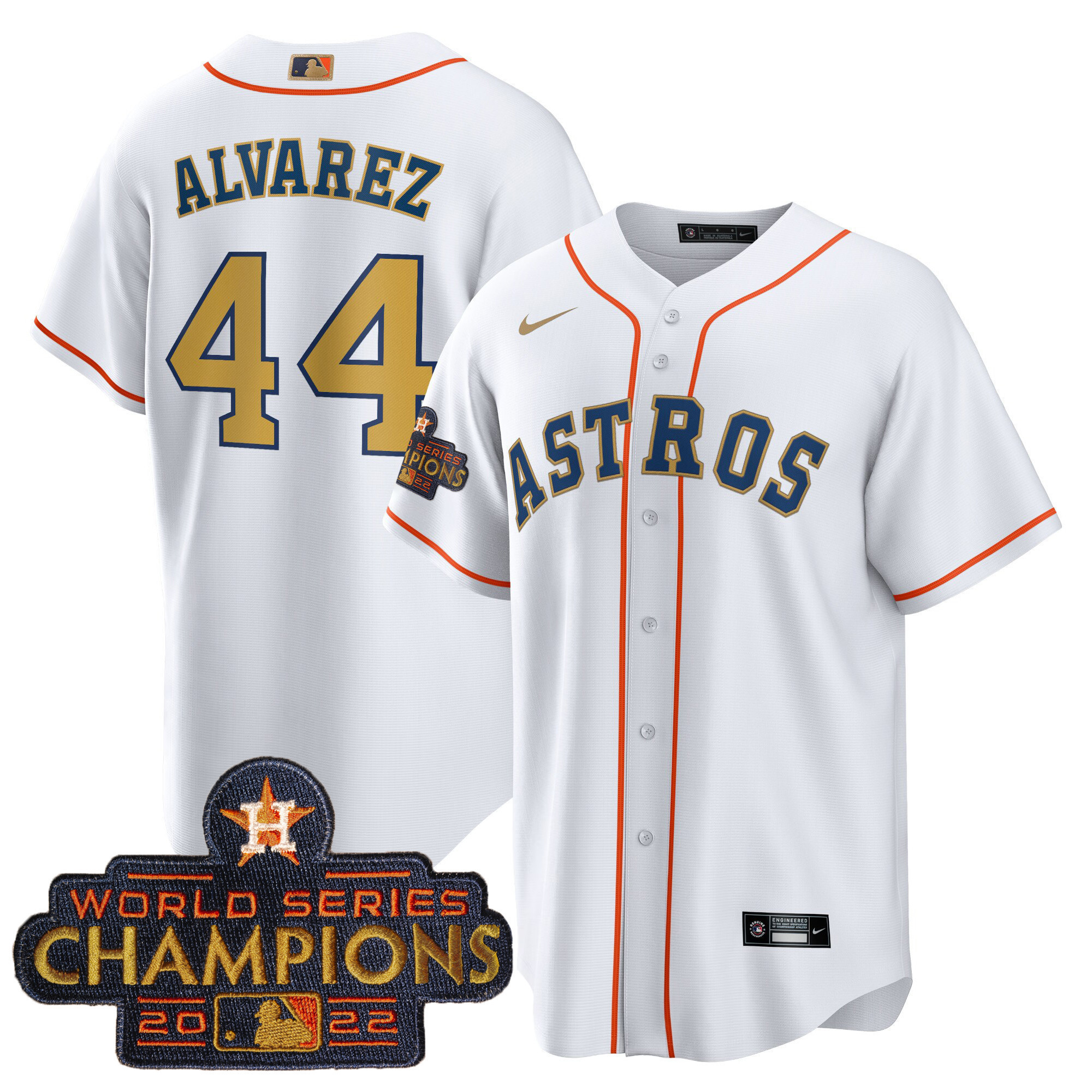 Yordan Álvarez Youth's Houston Astros 2023 Gold Cool Base Collection Home Gold Jersey - All Stitched