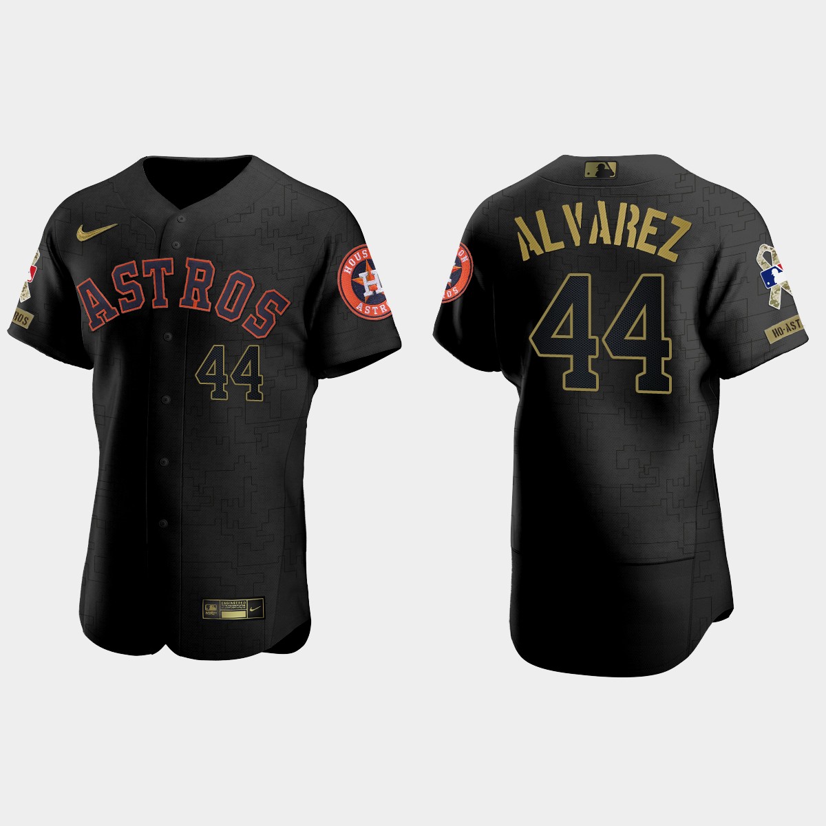 Yordan Alvarez Houston Astros 2021 Salute to Service Jersey - All Black