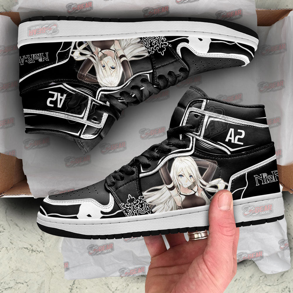 YoRHa A-gata 2-gou JD Sneakers Shoes For Fans, Air Jordan Hightop