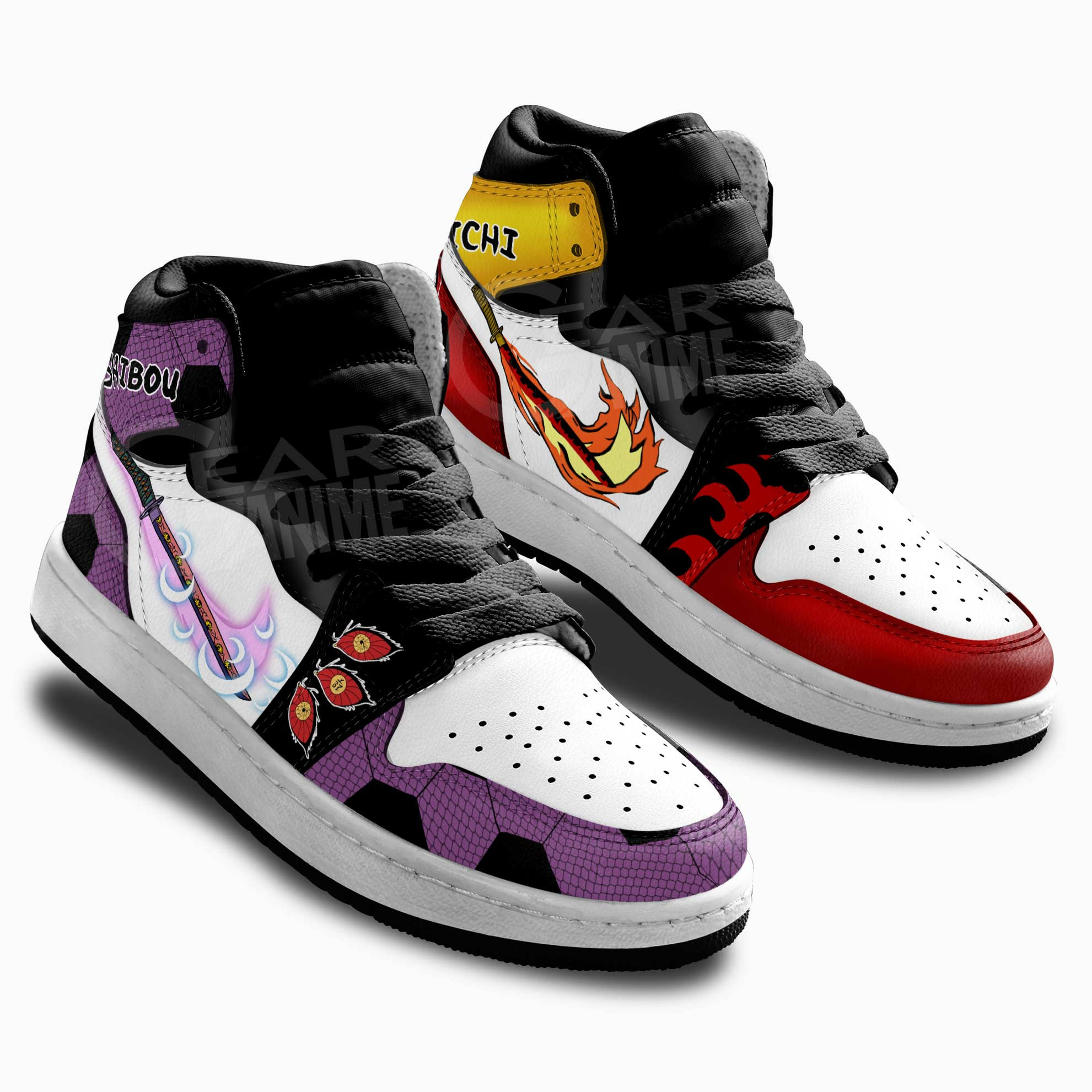 Yoriichi and Kokushibo Skills Kids Sneakers Demon Slayer Anime Shoes For Kids