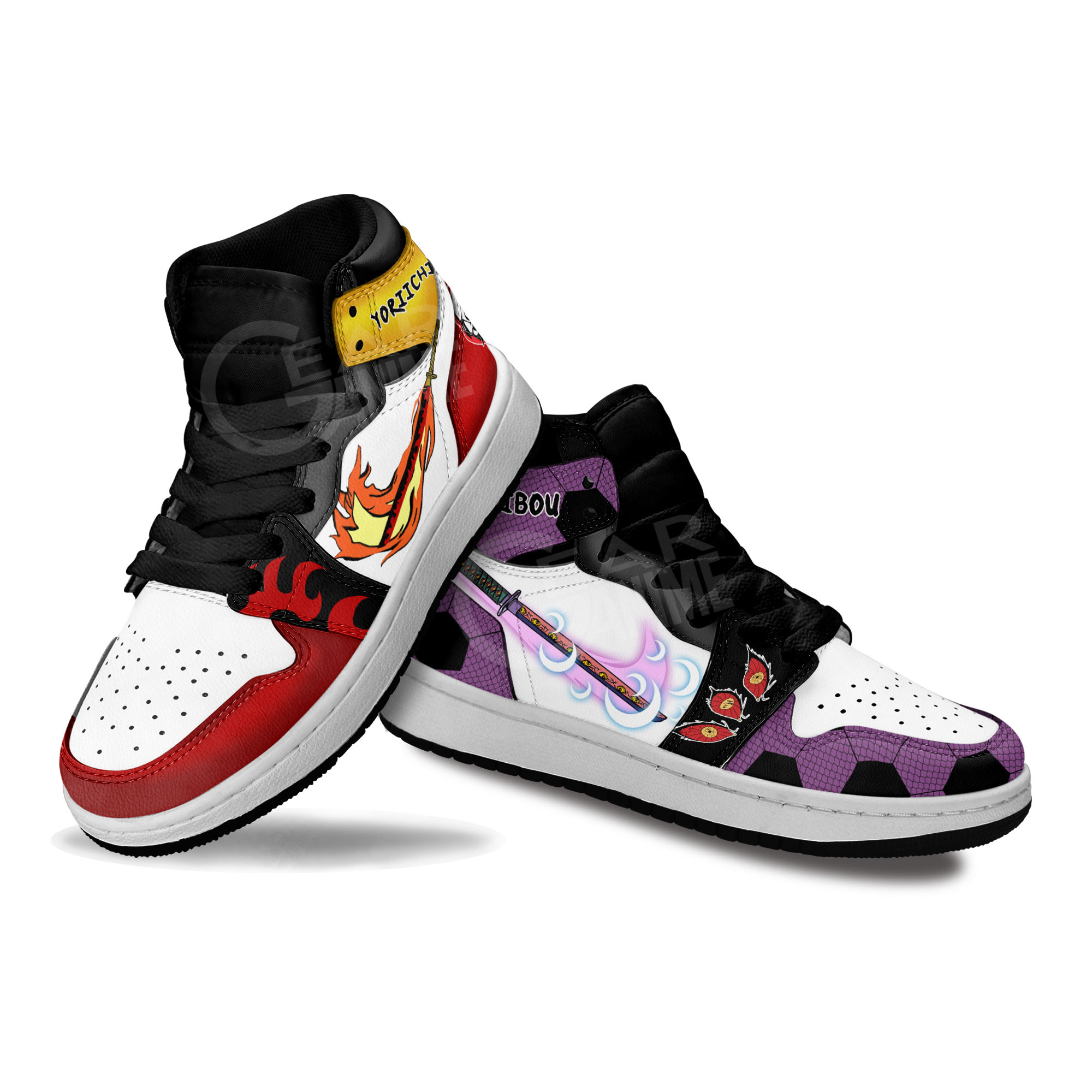 Yoriichi and Kokushibo Skills Kids Sneakers Demon Slayer Anime Shoes For Kids