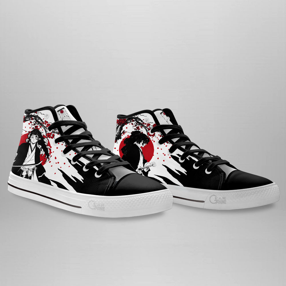 Yoriichi Tsugikuni High Top Shoes Custom Demon Slayer Sneakers Japan Style