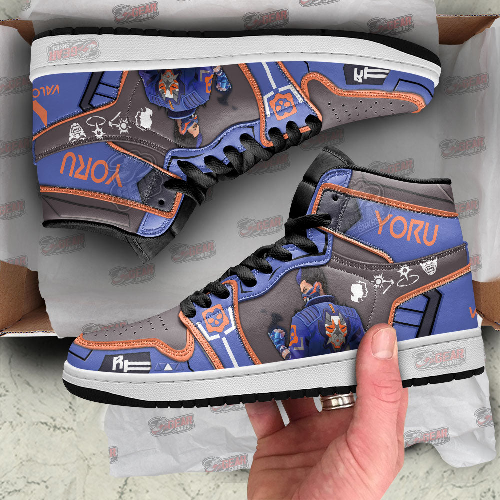Yoru Valorant Agent JD Sneakers Shoes For Gamer, Air Jordan Hightop