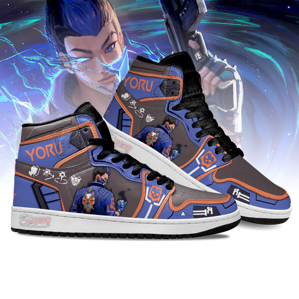 Yoru Valorant Agent JD Sneakers Shoes For Gamer, Air Jordan Hightop