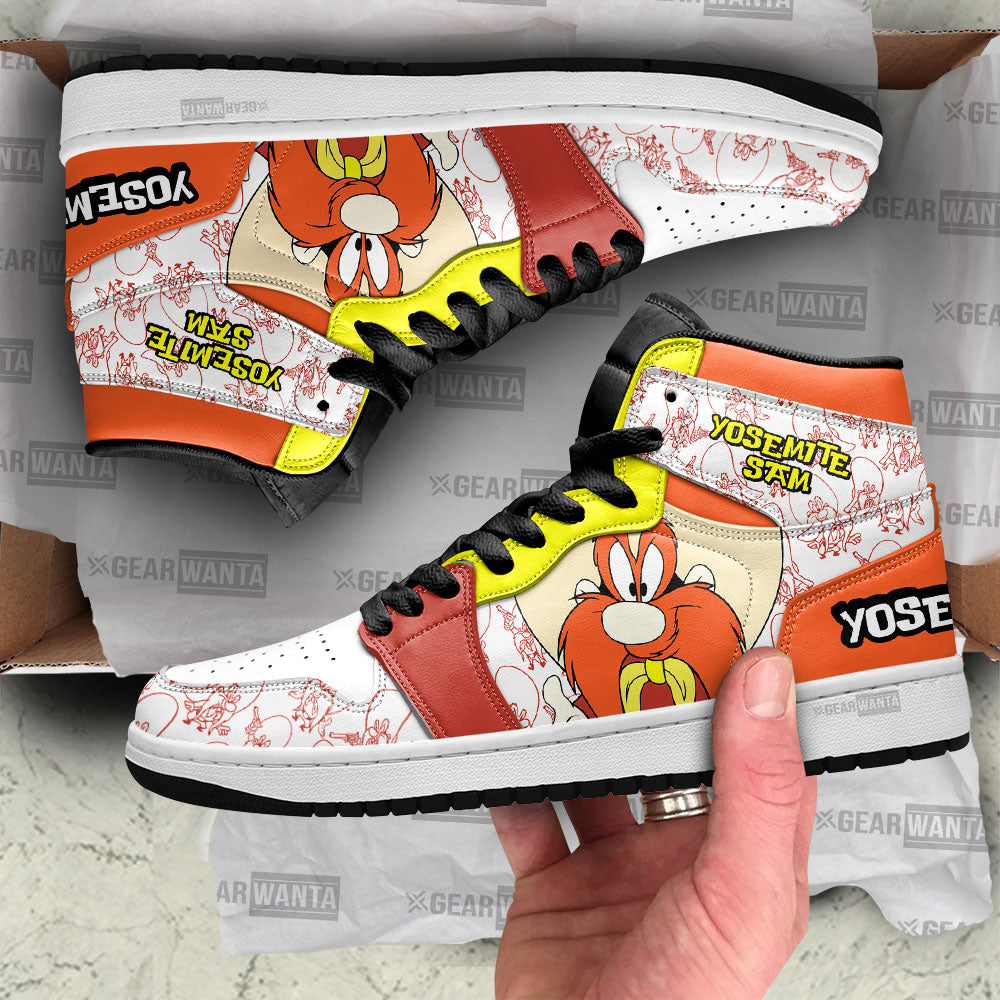 Yosemite Sam J1 Shoes For Cartoon Fans Sneakers, Air Jordan Hightop