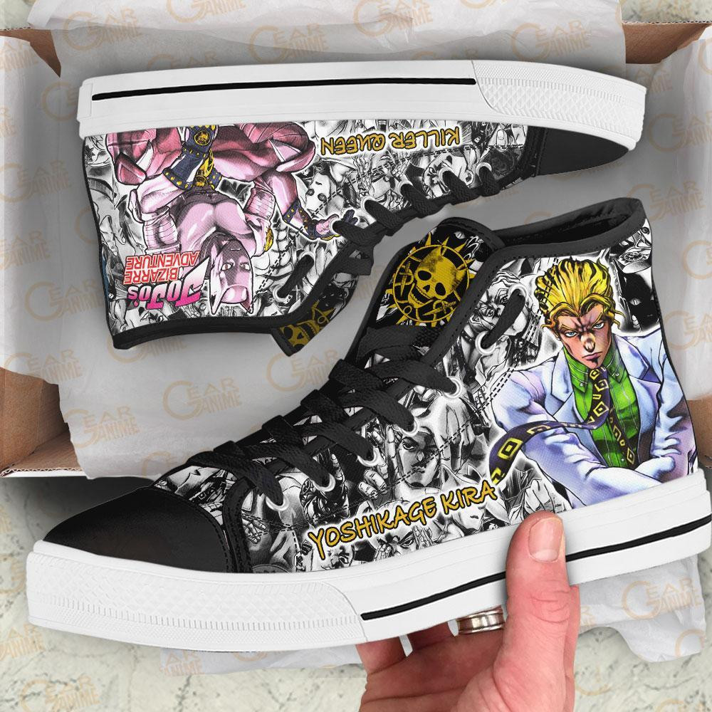 Yoshikage Kira High Top Shoes Custom Manga Anime Jojo’s Birraze Adventure Sneakers