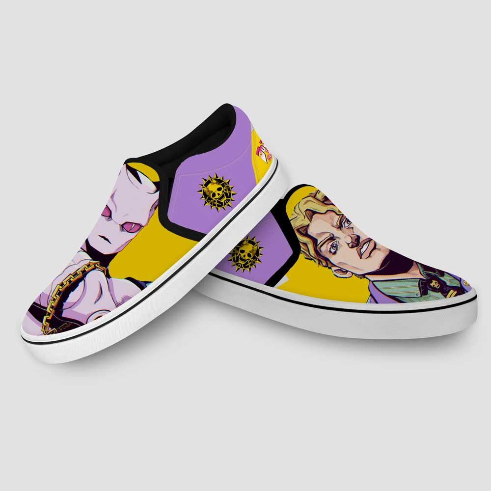 Yoshikage Kira Slip-On Shoes Canvas Custom Anime JoJo’s Bizarre Adventure Shoes