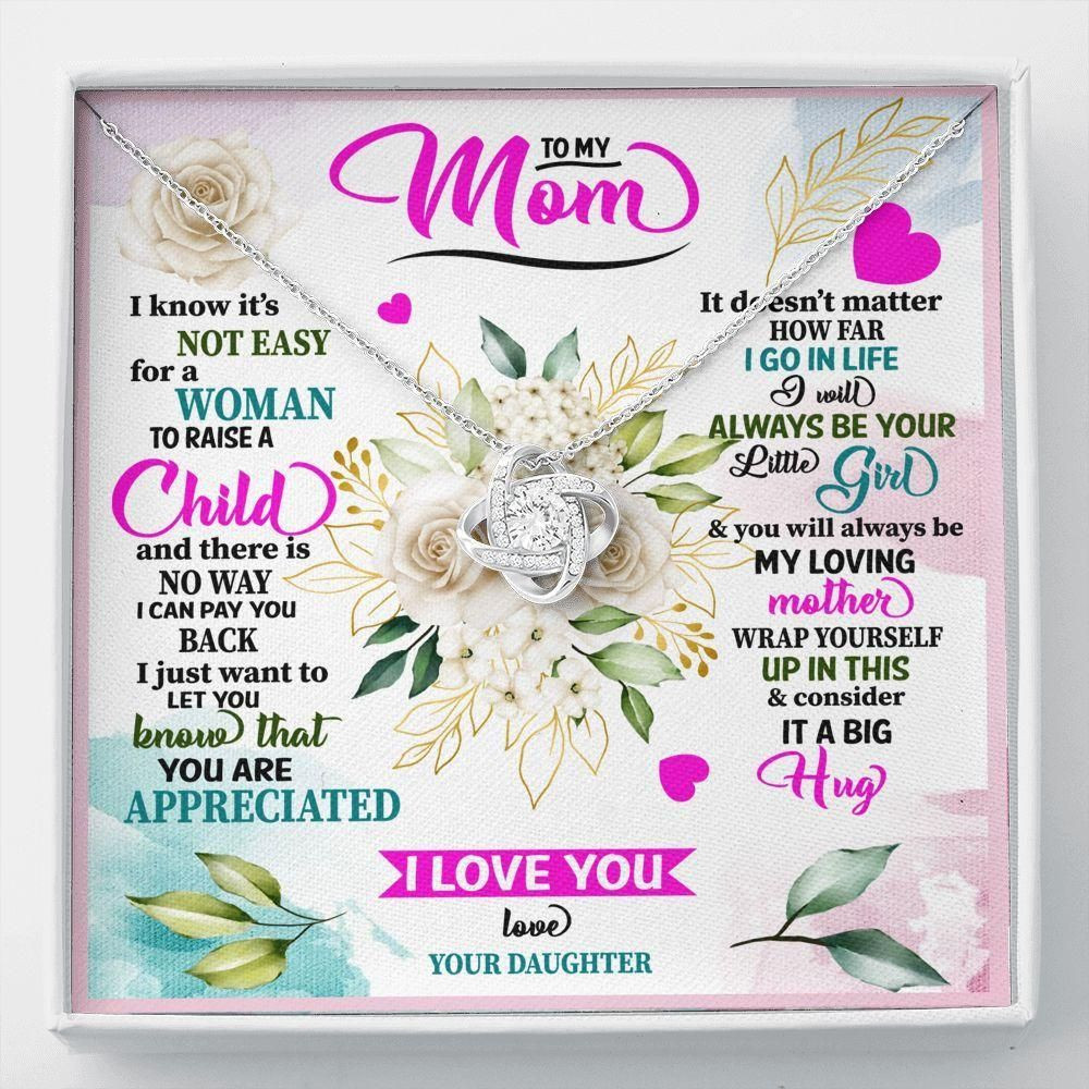 You Are Appreciated Gift For Mom Love Knot Necklace