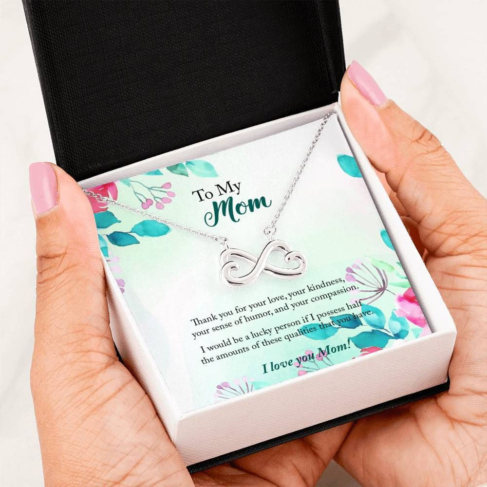 You Are Braver Than You Think Infinity Heart Necklace For Mom