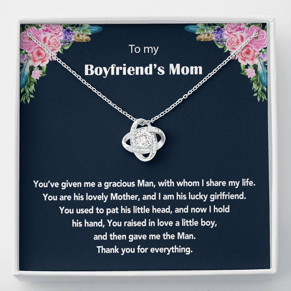 You Are His Lovely Mother Love Knot Necklace Gift For Mom Boyfriend’s Mom