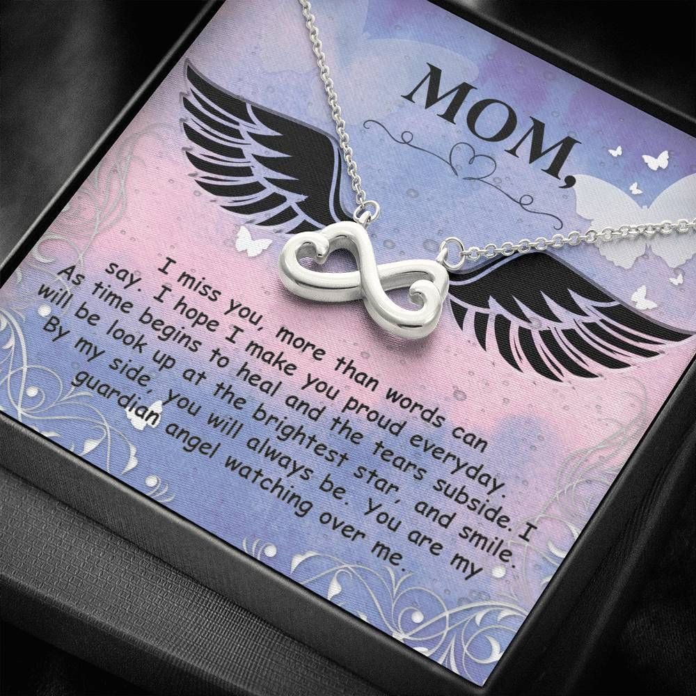 You Are My Guardian Gift For Mom Infinity Heart Necklace