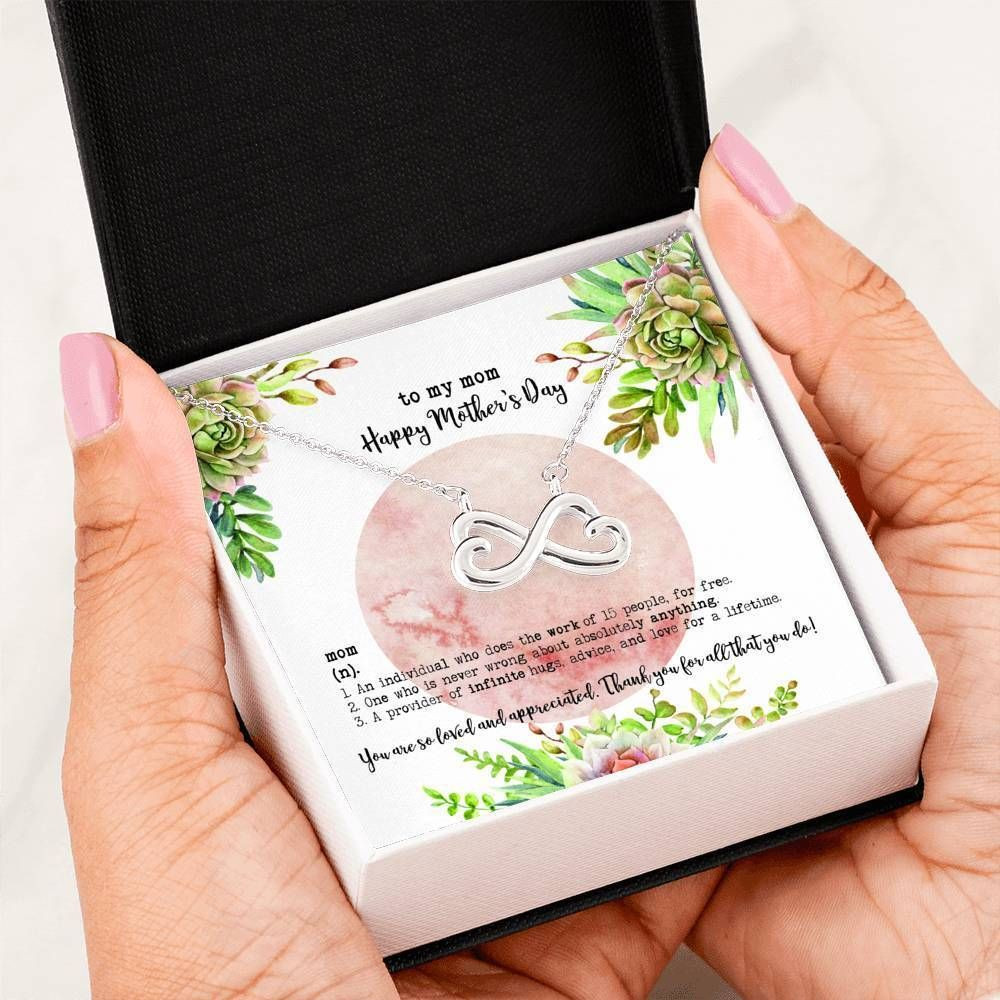 You Are So Loved And Appreciated Infinity Heart Necklace For Mom