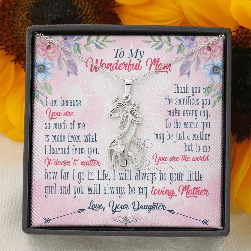 You Are So Much Of Me Gift For Mom Giraffe Couple Necklace