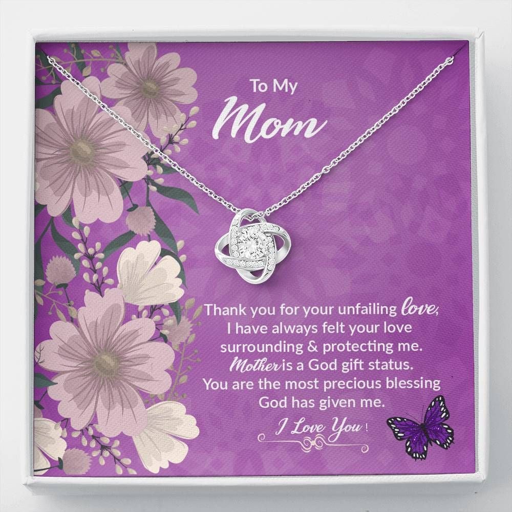 You Are The Most Precious Blessing Love Knot Necklace Gift For Mom