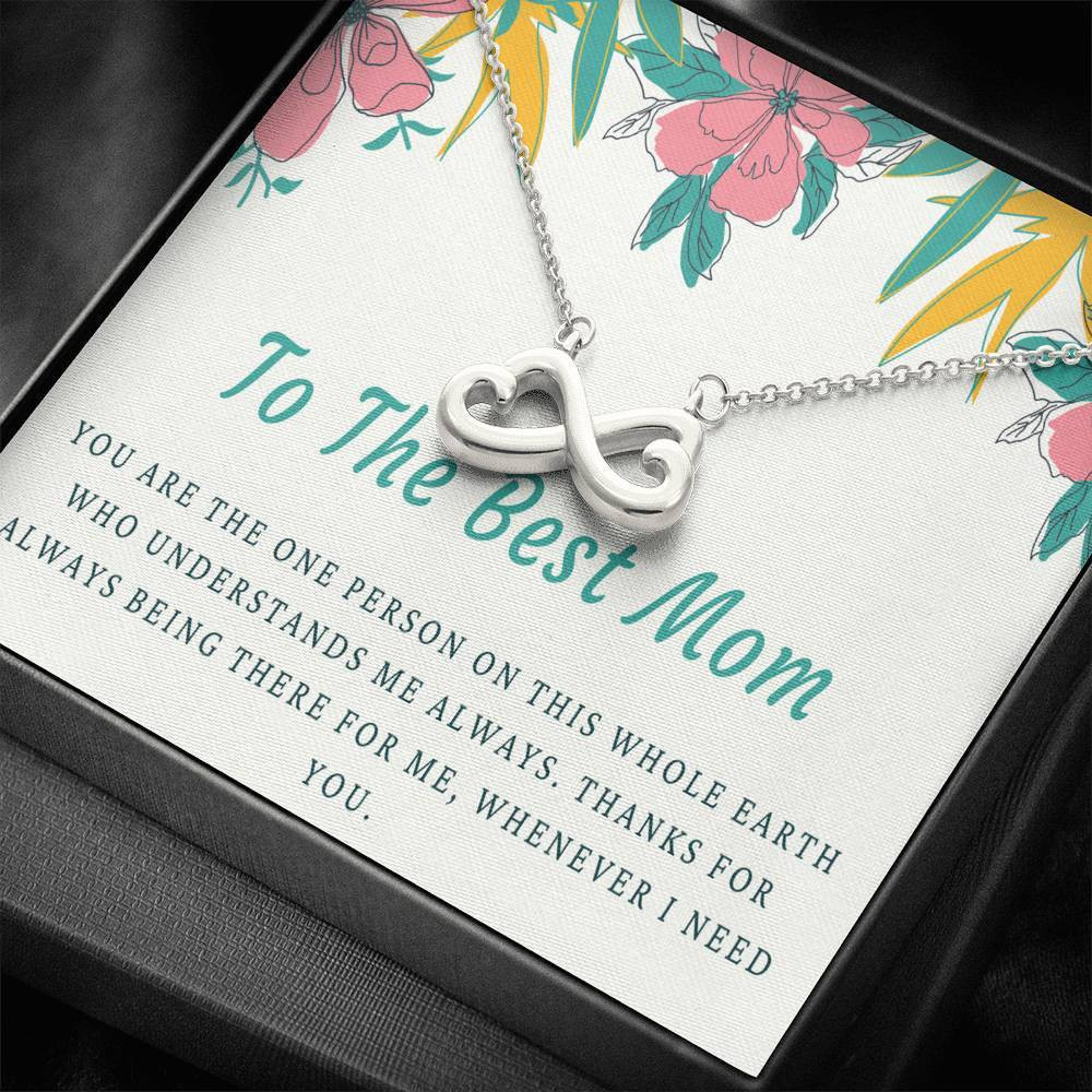 You Are The One Person On This Whole Earth Infinity Heart Necklace Gift For Mom