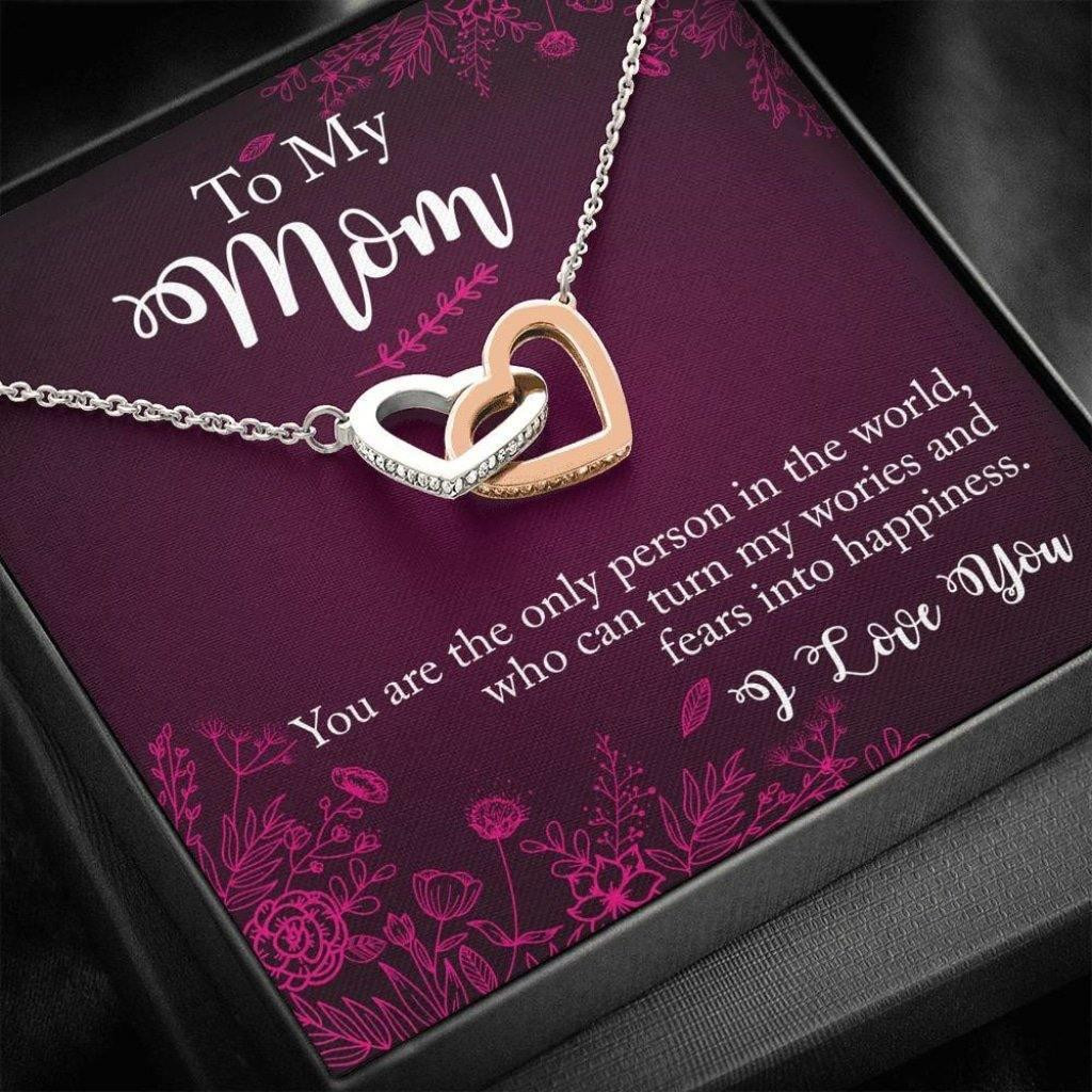You Are The Only Person In The World Interlocking Hearts Necklace Gift For Mom