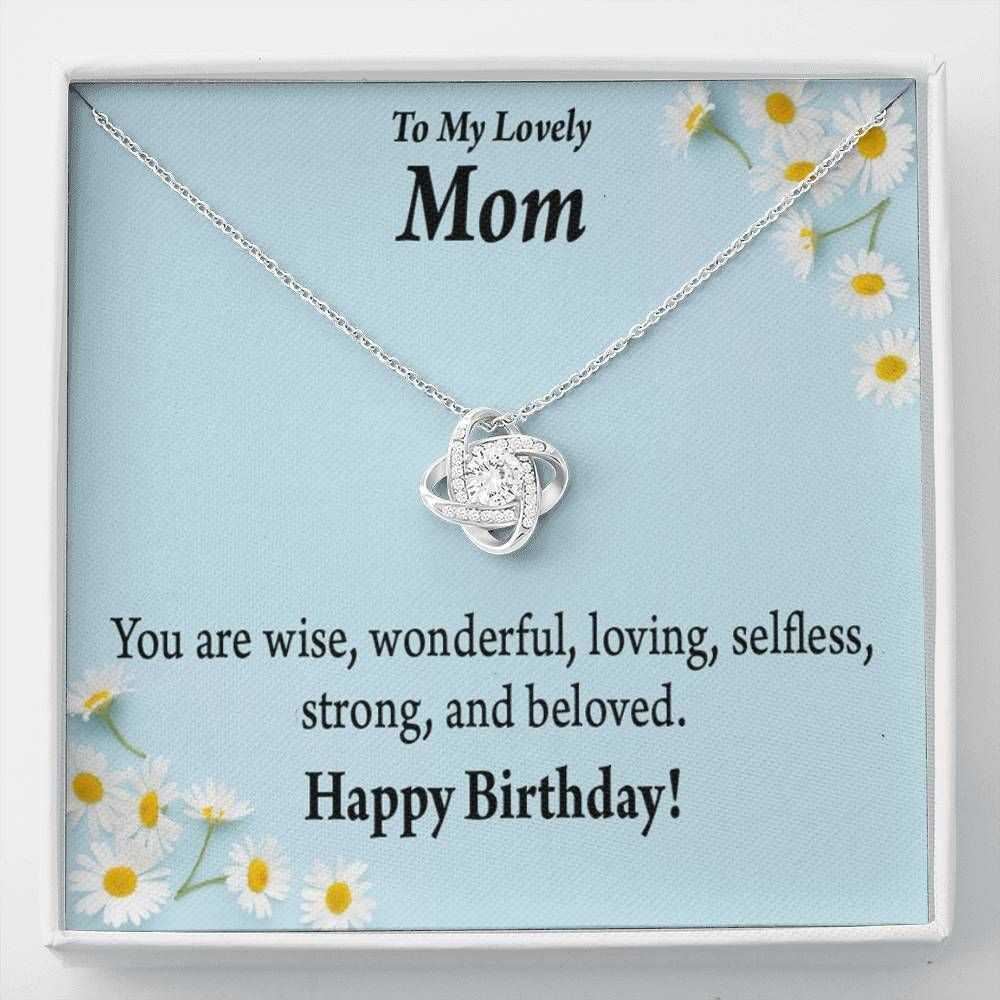 You Are Wise Love Knot Necklace Birthday Gift For Mom