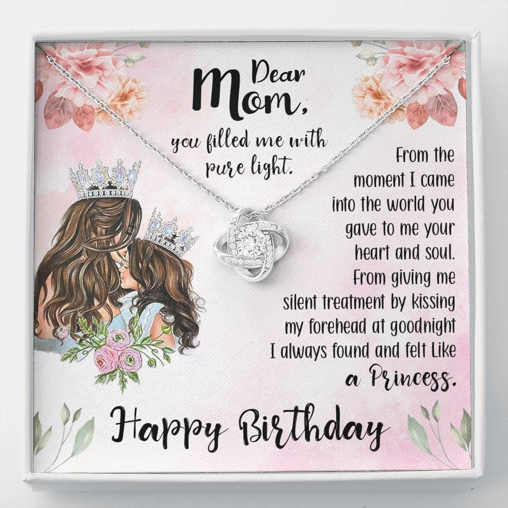 You Filled Me With Pure Light Love Knot Necklace To Mommy