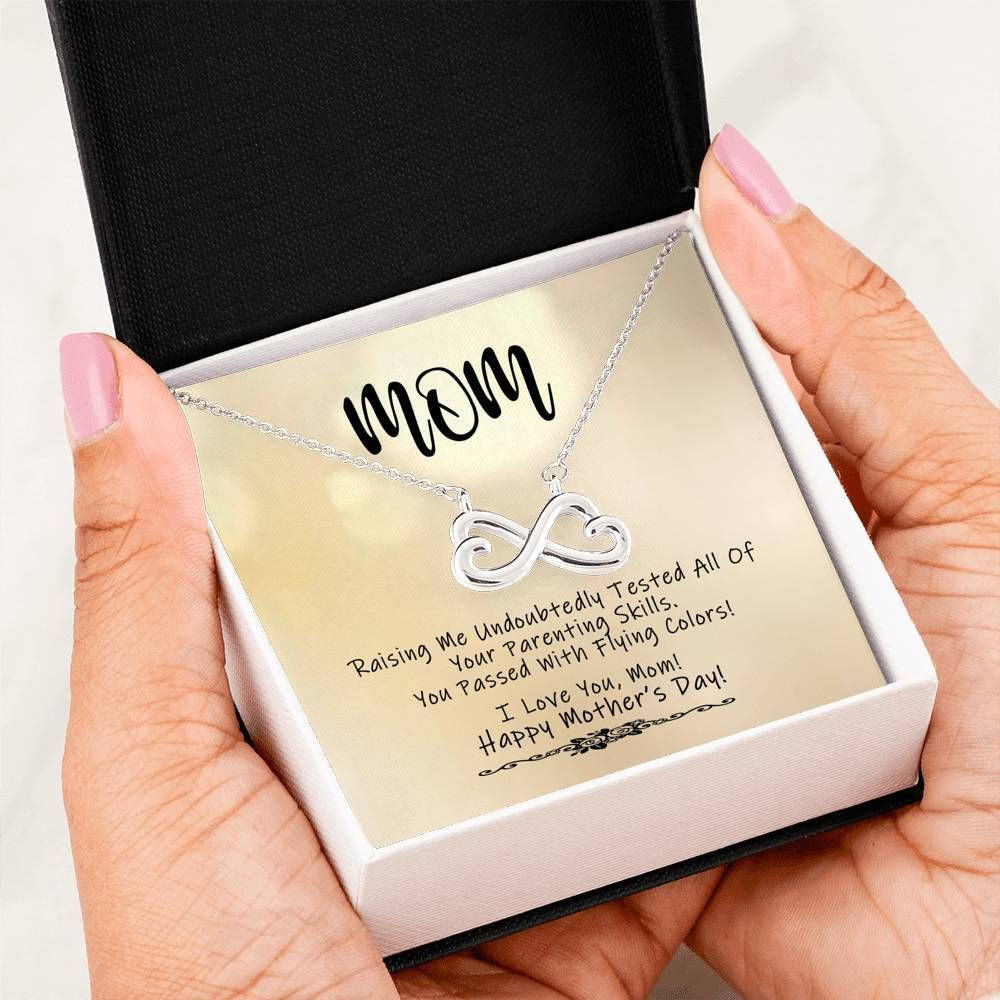 You Passed With Flying Colors Infinity Heart Necklace Gift For Mom