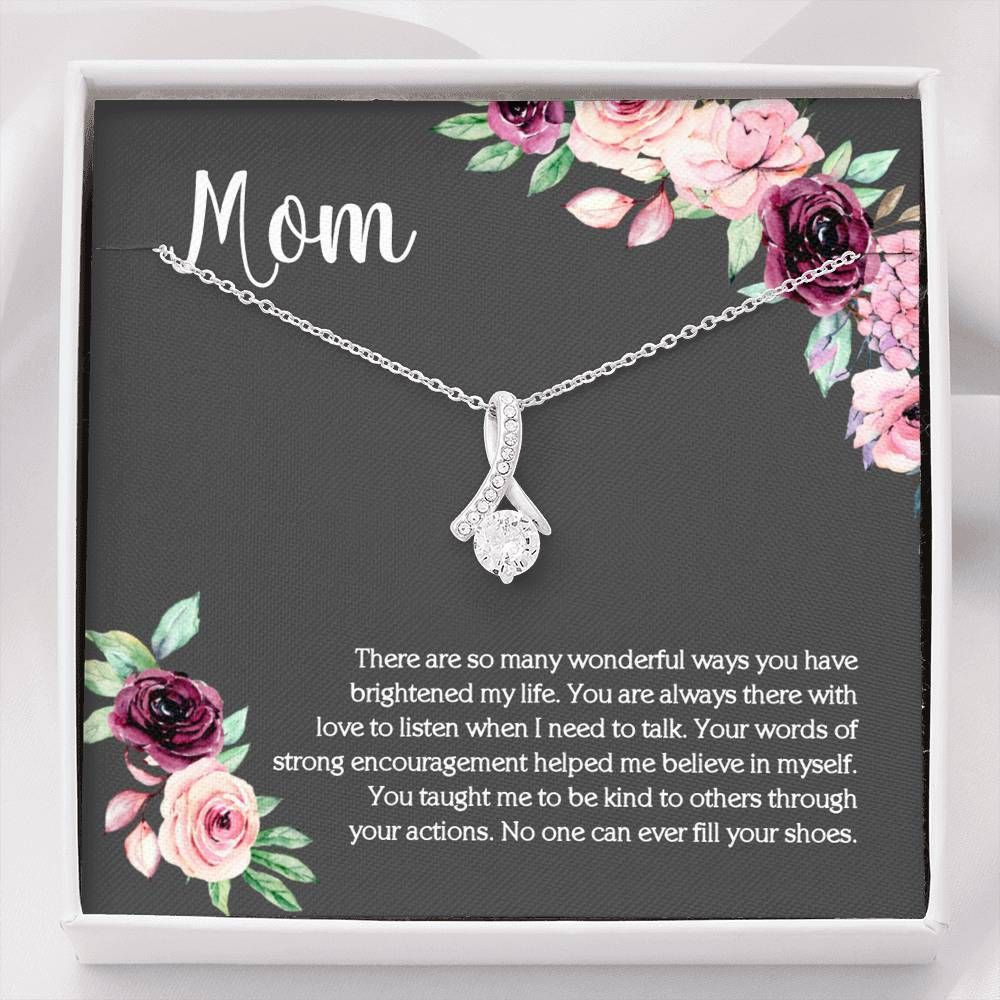 You Taught Me To Be Kind Gift For Mom 14k White Gold Alluring Beauty Necklace