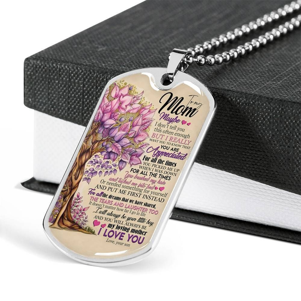 You Will Always Be My Loving Mother Dog Tag Necklace For Mom