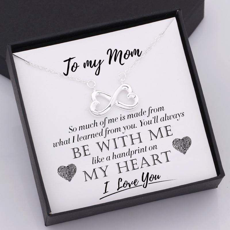 You’ll Always Be With Me Infinity Heart Necklace Gift For Mom