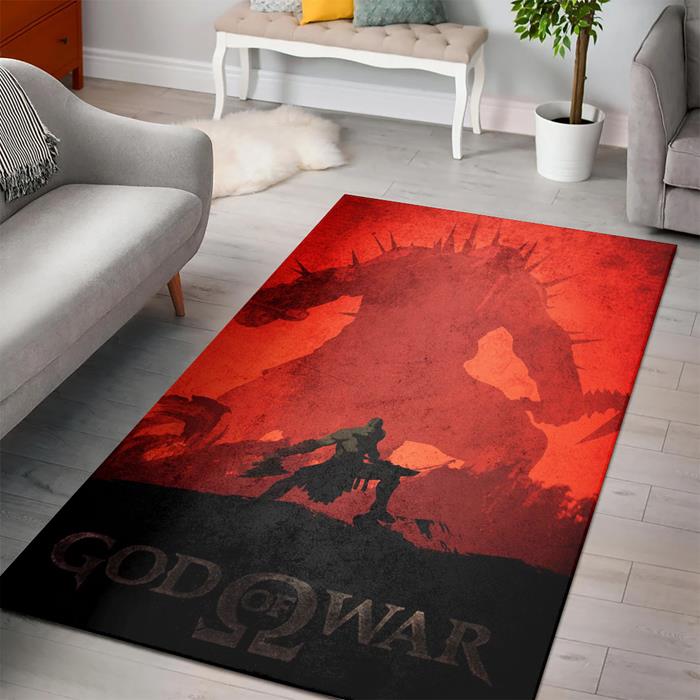 Young Kratos God of War of Zelda Rectangle Rug – Custom Size And Printing