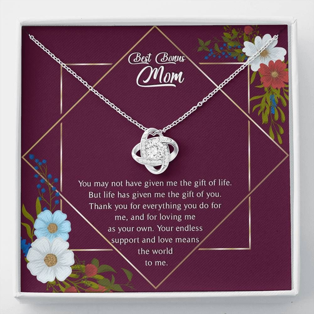 Your Endless Support Means The World To Me Love Knot Necklace For Mom