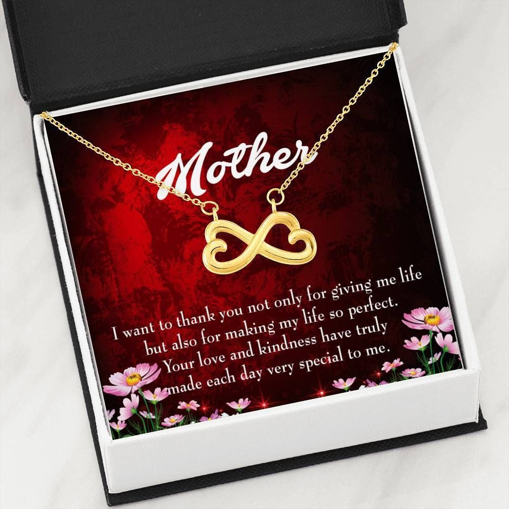 Your Love And Kindness Infinity Heart Necklace Gift For Mom