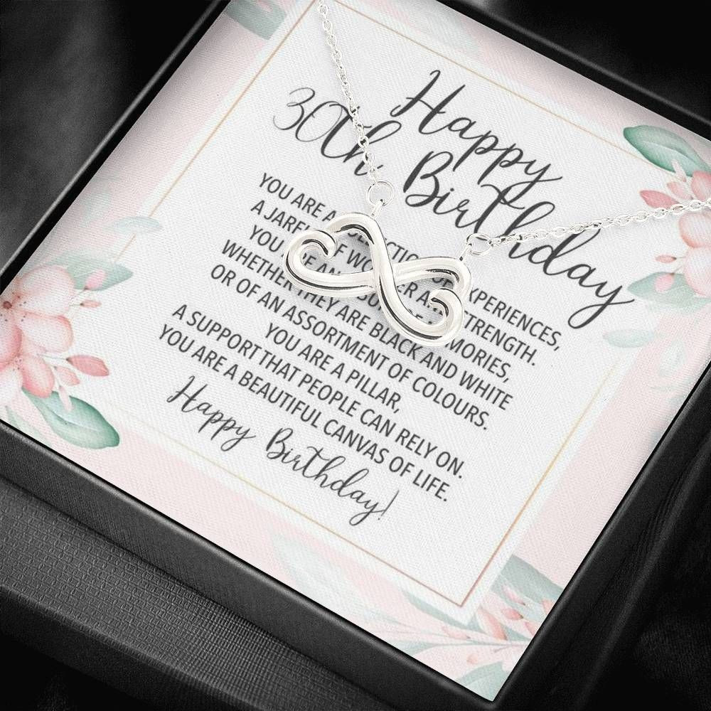You’re A Beautiful Canvas Of Life Infinity Heart Necklace For Mom