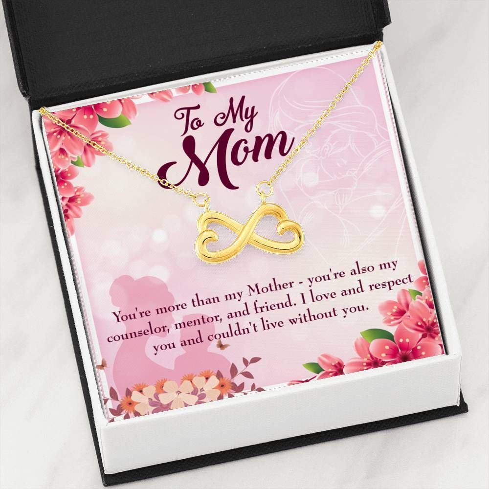 You’re Also My Mentor Infinity Heart Necklace Gift For Mom