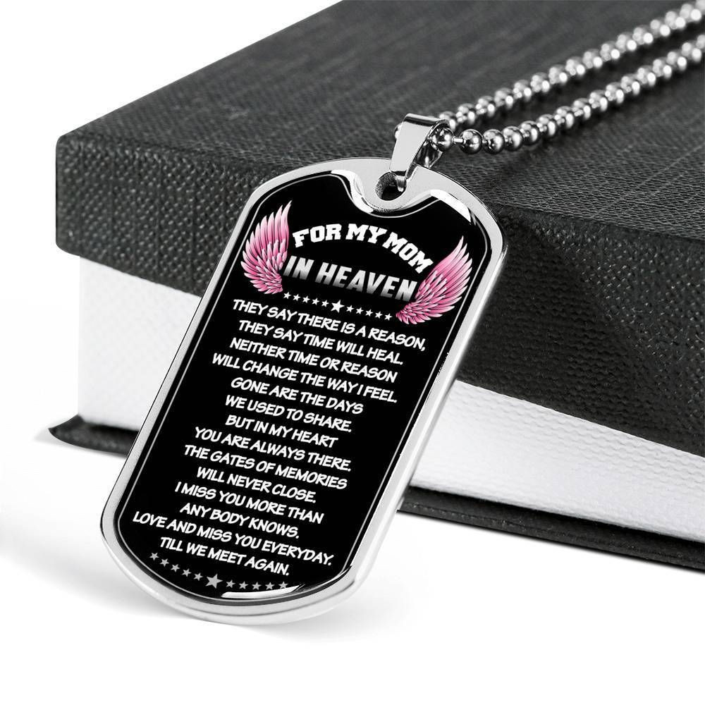 You’re Always There Dog Tag Necklace For Mom