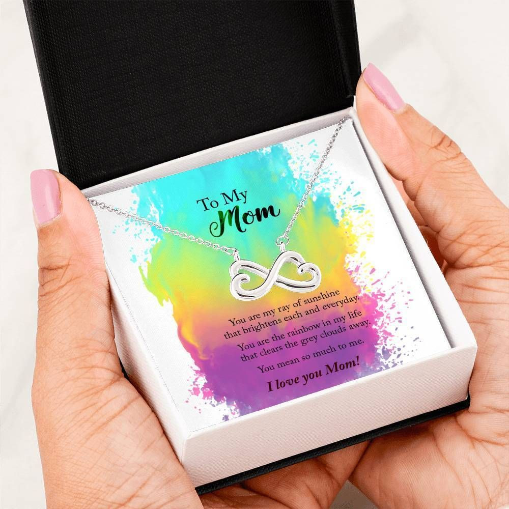 You’re My Ray Of Sunshine Infinity Heart Necklace For Mom