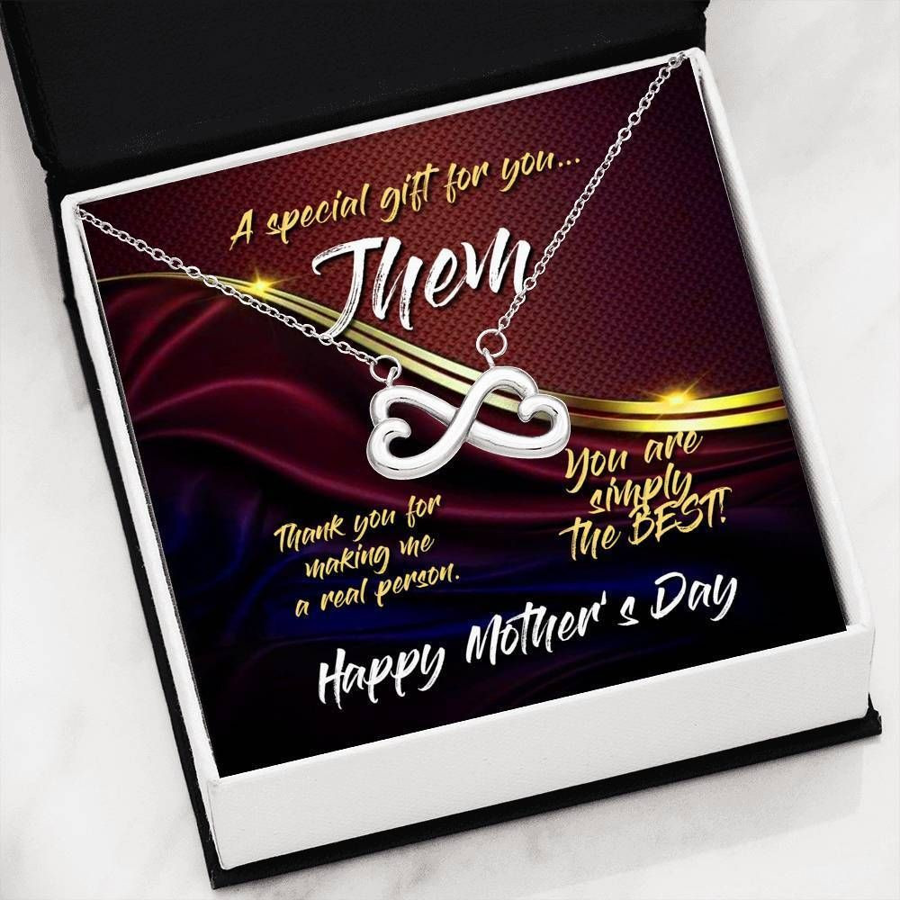 You’re Simply The Best  Infinity Heart Necklace For Mom