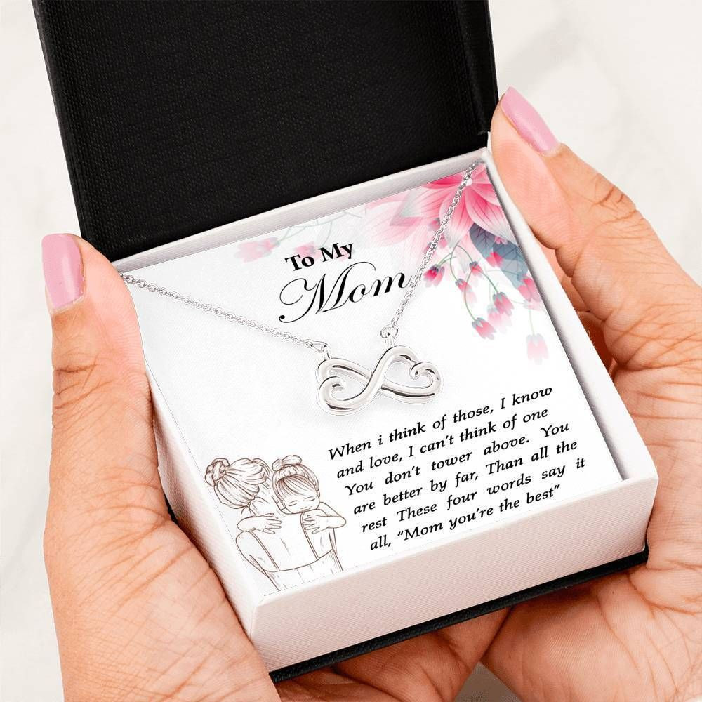 You’re The Best Infinity Heart Necklace Gift For Mom