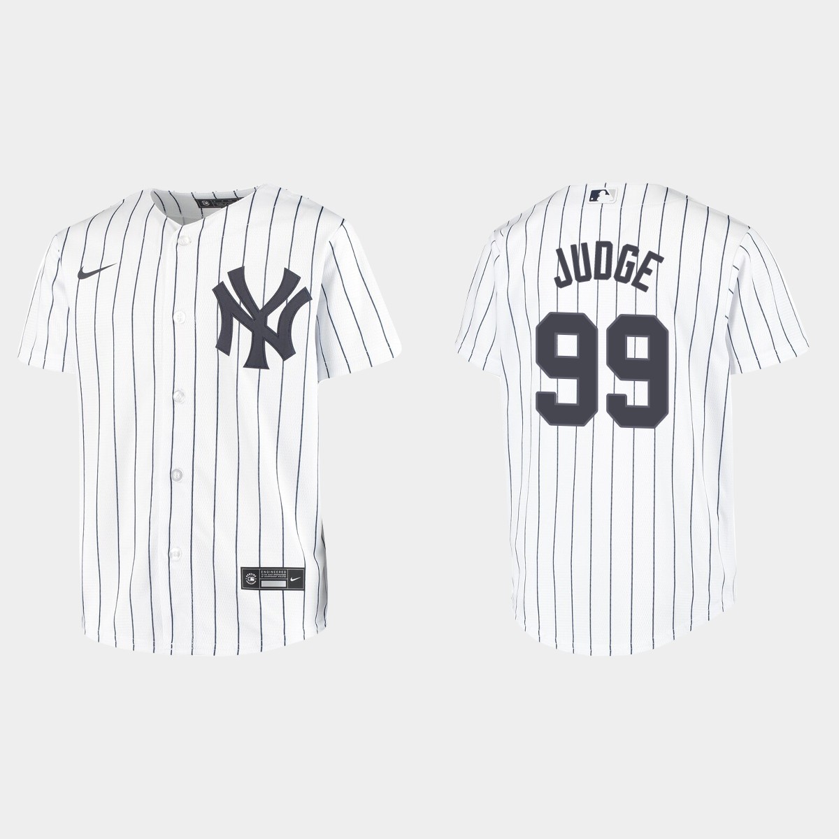 Youth #99 Aaron Judge New York Yankees White Home Jersey