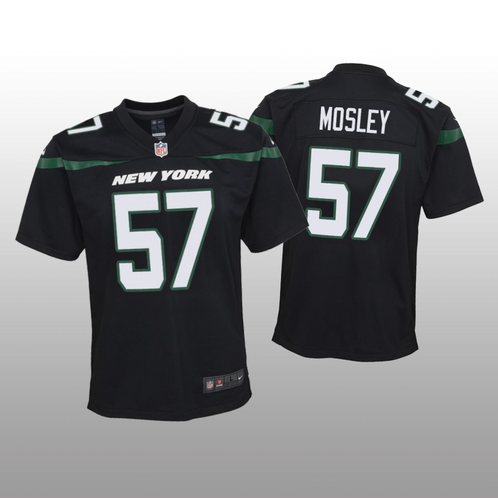Youth 2019 C.J. Mosley #57 New York Jets Black Game Jersey