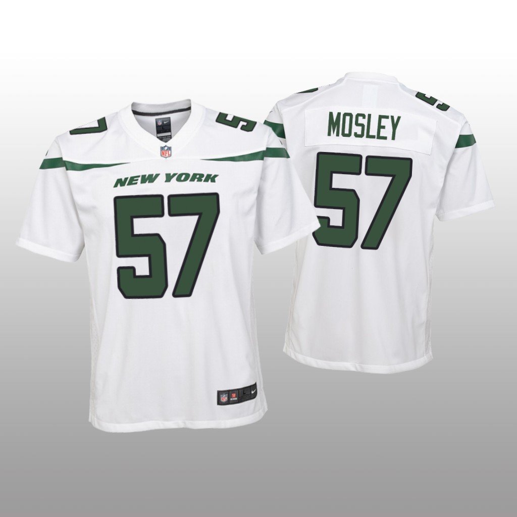 Youth 2019 C.J. Mosley #57 New York Jets White Game Jersey