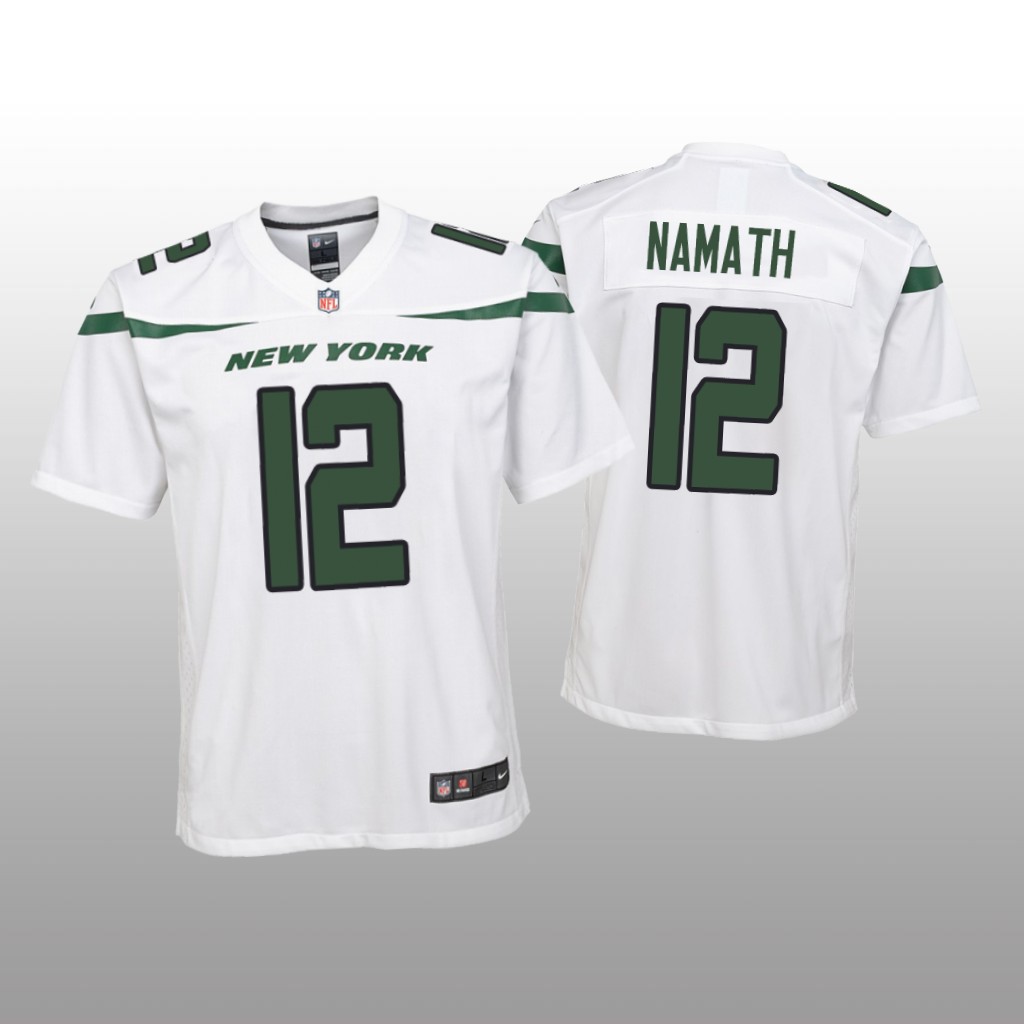 Youth 2019 Joe Namath #12 New York Jets White Game Jersey